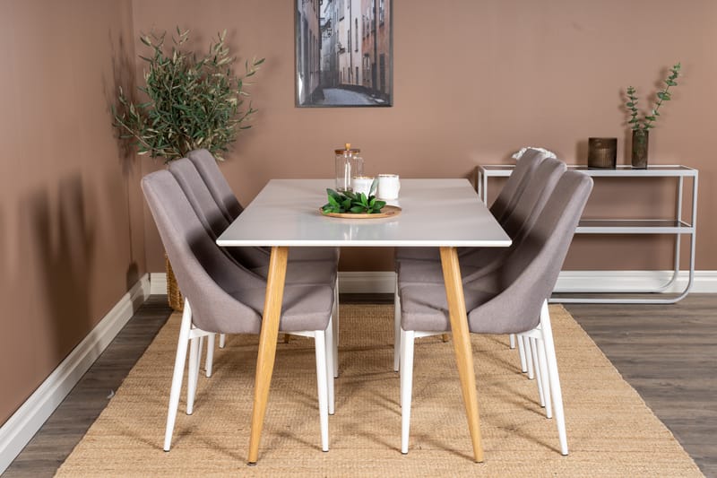 PESO Matgrupp 180 cm med 6 JEMPE Köksstolar - Möbler - Matplats - Matgrupp & matbord med stolar