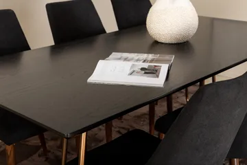 Pipi Matgrupp 190 cm inkl 6 Campomar Stolar - Svart/Koppar/Brun - Möbler - Matplats - Matgrupp & matbord med stolar