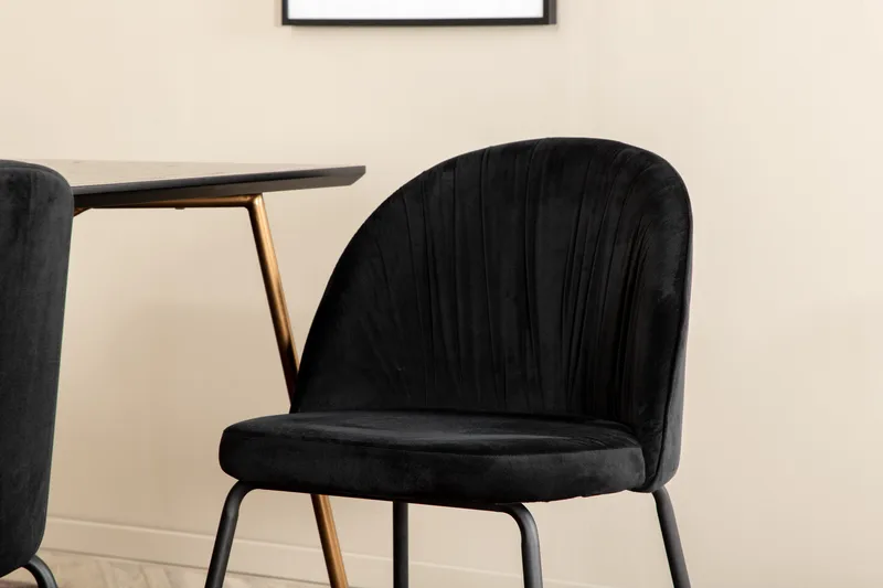 Pipi Matgrupp 190 cm inkl 6 Foyos Stolar - Svart/Koppar - Möbler - Matplats - Matgrupp & matbord med stolar