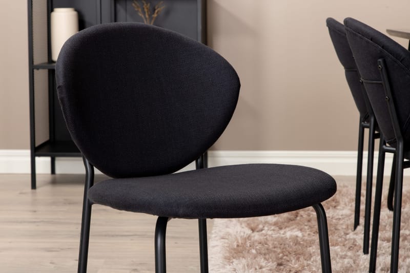 Pipi Matgrupp 190 cm inkl 6 Moncoll Stolar - Svart - Möbler - Matplats - Matgrupp & matbord med stolar