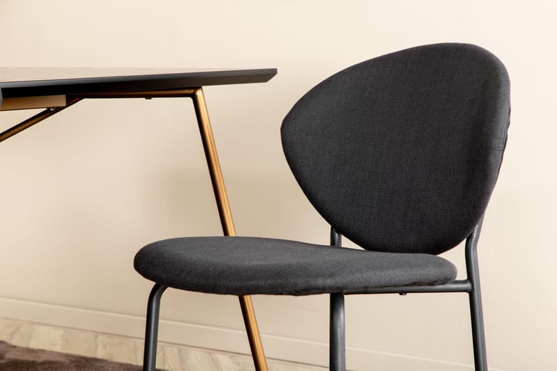 Pipi Matgrupp 190 cm inkl 6 Moncoll Stolar - Svart/Koppar - Möbler - Matplats - Matgrupp & matbord med stolar