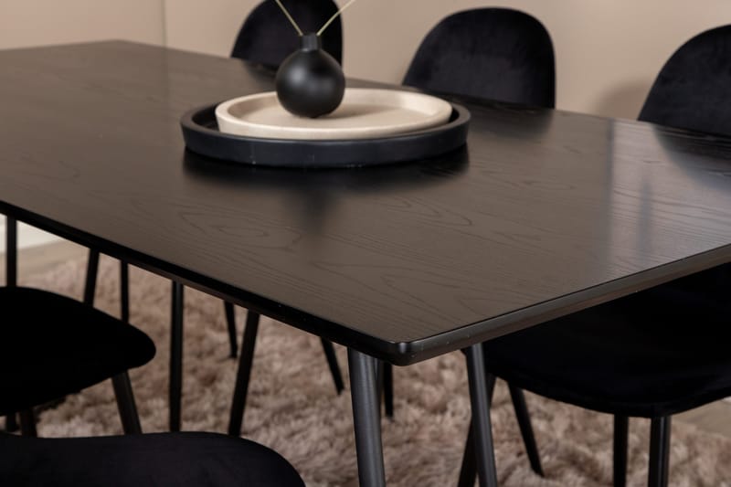 Pipi Matgrupp 190 cm inkl 6 Pontus Stolar - Svart - Möbler - Matplats - Matgrupp & matbord med stolar