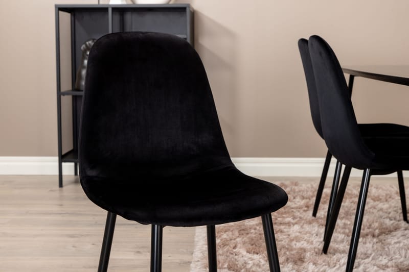 Pipi Matgrupp 190 cm inkl 6 Pontus Stolar - Svart - Möbler - Matplats - Matgrupp & matbord med stolar