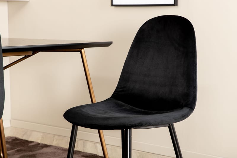 Pipi Matgrupp 190 cm inkl 6 Pontus Stolar - Svart/Koppar - Möbler - Matplats - Matgrupp & matbord med stolar