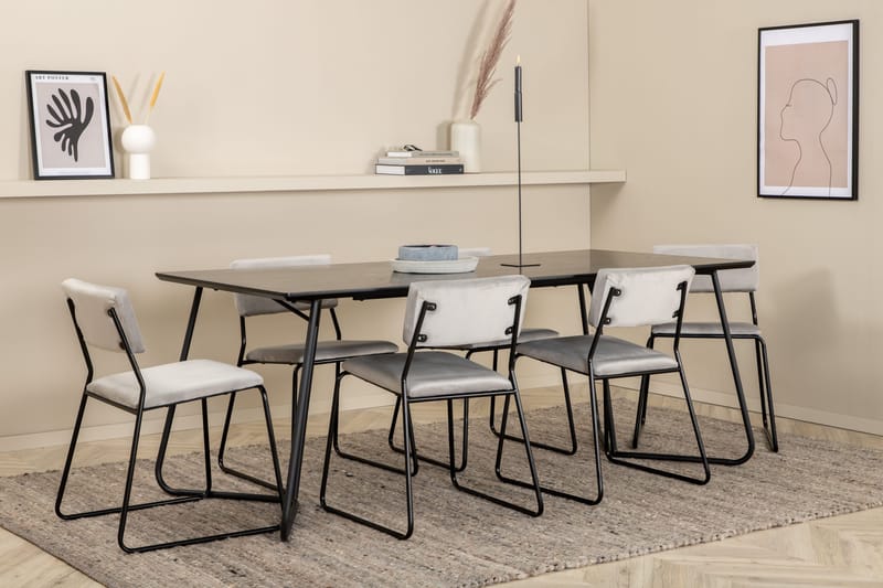 Pippi matbord med 6st Kenth matstol - Möbler - Matplats - Matgrupp & matbord med stolar