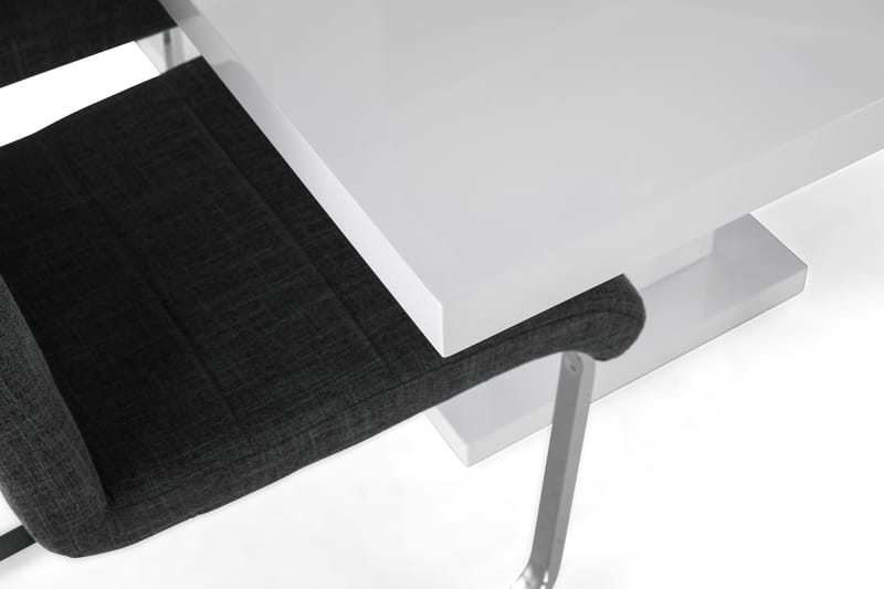Ratliff Förlängningsbar Matgrupp 180 cm med 6 Cibus Stol - Vit/Grå/Krom - Möbler - Matplats - Matgrupp & matbord med stolar
