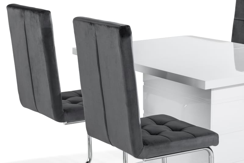 RATLIFF Matbord 120 cm 4 Gining chair, velvet HLR-21 - Matgrupp & matbord med stolar