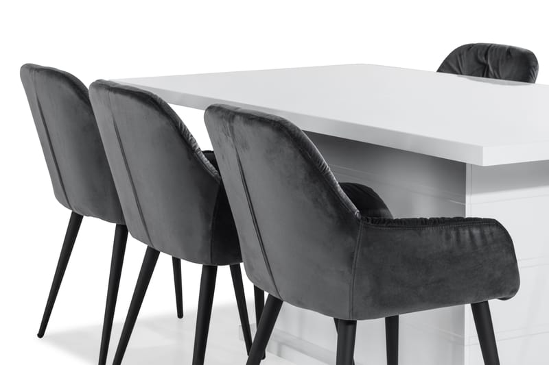 RATLIFF Matbord 180 cm  6 st Giovanni Stol Sammet - Möbler - Matplats - Matgrupp & matbord med stolar