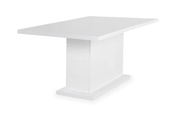 Ratliff Matbord 180 cm Förlängningsbart med illäggsskiva +  6 st Nibe stol beige med svarta ben - Vit/Beige - Möbler - Matplats - Matgrupp & matbord med stolar