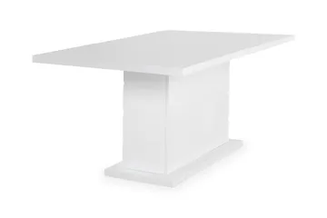 Ratliff Matbord 180 cm Förlängningsbart med illäggsskiva +  6 st Nibe stol brun med ek ben - Vit/Brun - Möbler - Matplats - Matgrupp & matbord med stolar