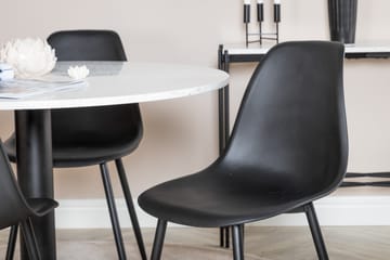 Razzia Matgrupp 106 cm Rund inkl 4 Ypas Stolar - Vit/Svart - Möbler - Matplats - Matgrupp & matbord med stolar