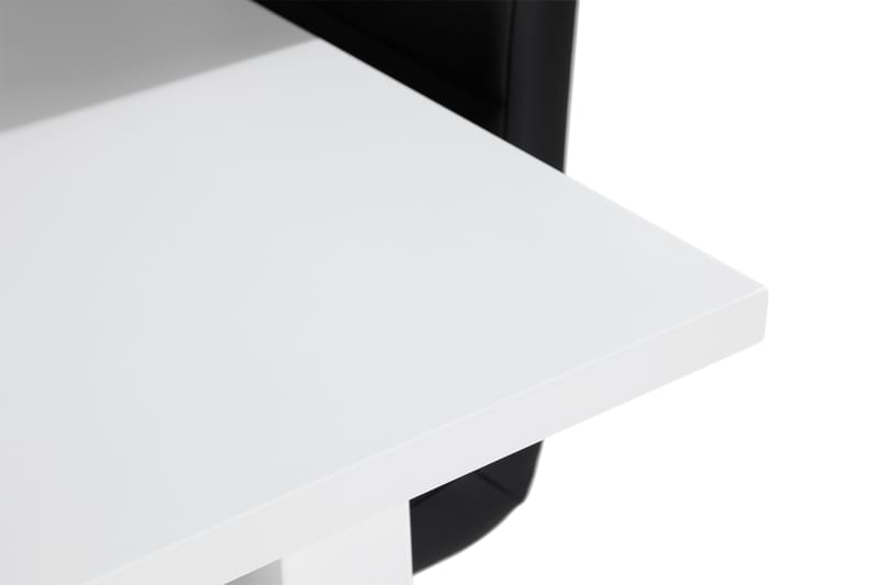 ROSWELL Matbord 150 Vit + 4 SALA Stol Konstläder Svart - Matgrupp & matbord med stolar