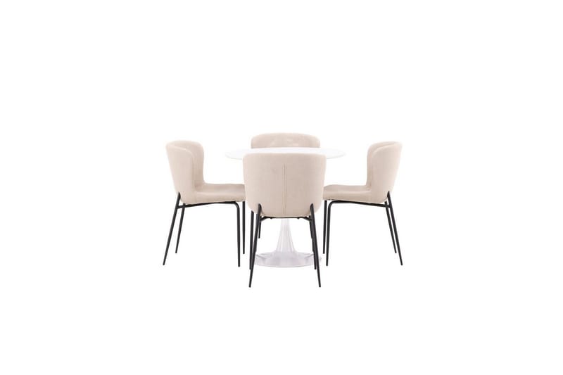 Rund Matgrupp Hamden, Modesto - Beige - Möbler - Matplats - Matgrupp & matbord med stolar