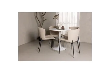 Rund Matgrupp Hamden, Modesto - Beige - Möbler - Matplats - Matgrupp & matbord med stolar