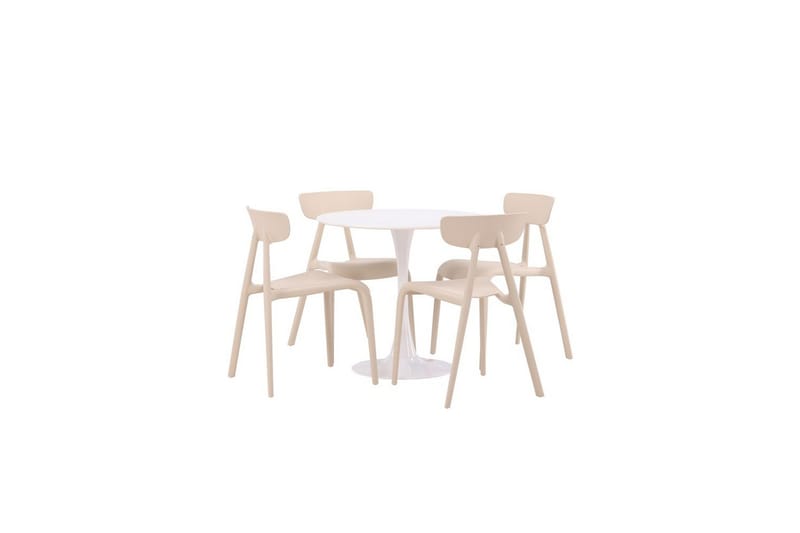 Rund Matgrupp Hamden, Ursholmen - Beige - Möbler - Matplats - Matgrupp & matbord med stolar
