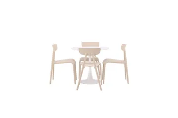 Rund Matgrupp Hamden, Ursholmen - Beige - Möbler - Matplats - Matgrupp & matbord med stolar