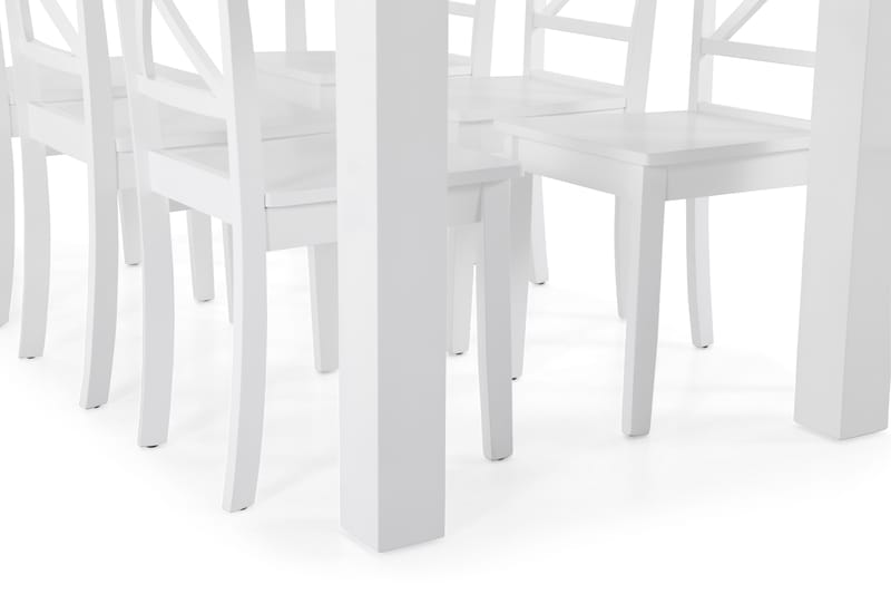 SALA Bord + 6 JEROME Stol Vit - Matgrupp & matbord med stolar