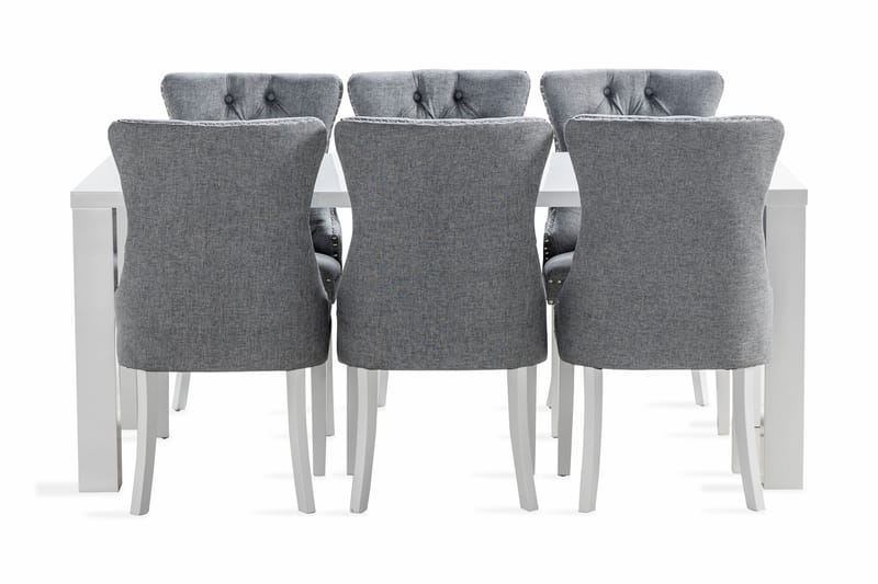 SALA Matbord 180 cm Vit + 6 VALSTORP Stolar - Möbler - Matplats - Matgrupp & matbord med stolar