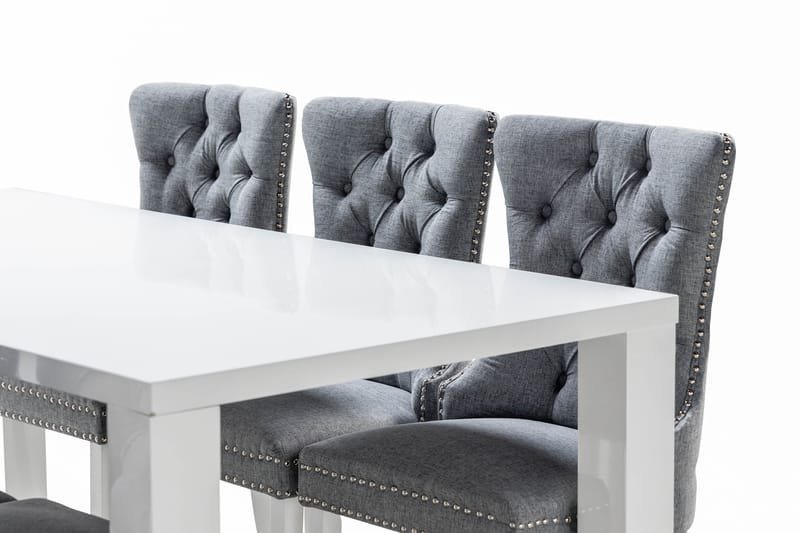 SALA Matbord 180 cm Vit + 6 VALSTORP Stolar - Möbler - Matplats - Matgrupp & matbord med stolar