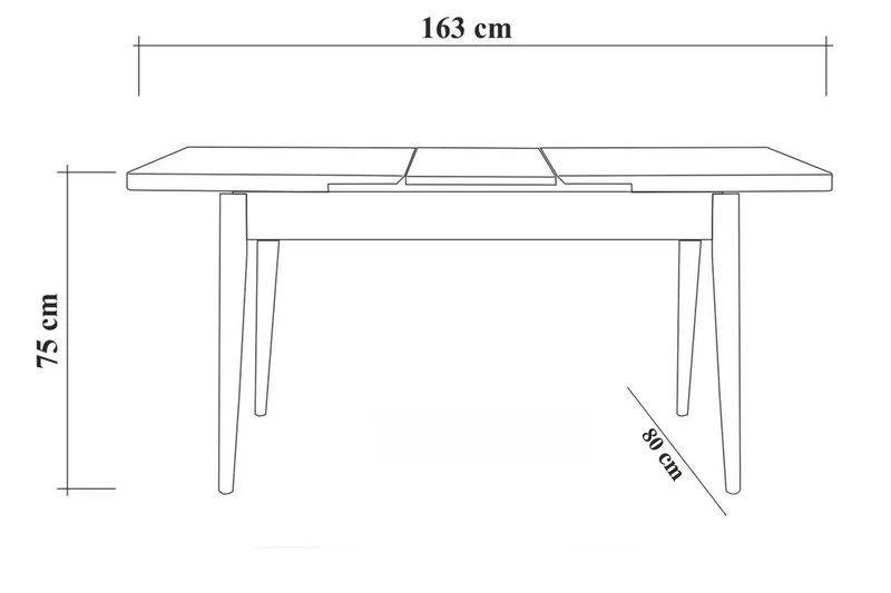 Shundrea Matgrupp 4 delar 75 cm - Valnöt - Möbler - Matplats - Matgrupp & matbord med stolar