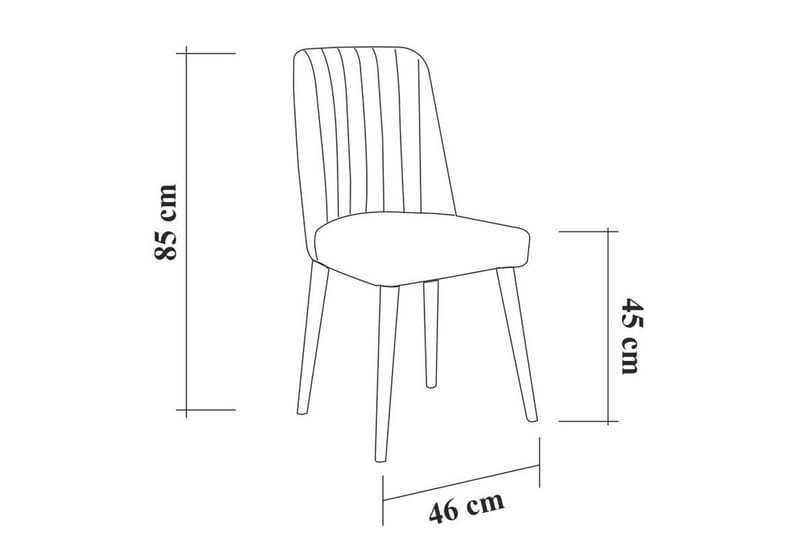 Shundrea Matgrupp 4 delar 75 cm - Valnöt - Möbler - Matplats - Matgrupp & matbord med stolar