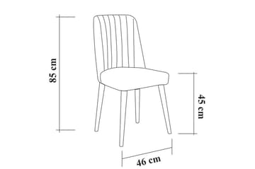 Shundrea Matgrupp 4 delar 75 cm - Vit - Möbler - Matplats - Matgrupp & matbord med stolar