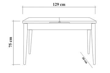 Shundrea Matgrupp 5 delar 75 cm - Valnöt - Möbler - Matplats - Matgrupp & matbord med stolar