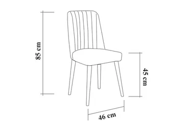 Shundrea Matgrupp 5 delar 75 cm - Valnöt - Möbler - Matplats - Matgrupp & matbord med stolar