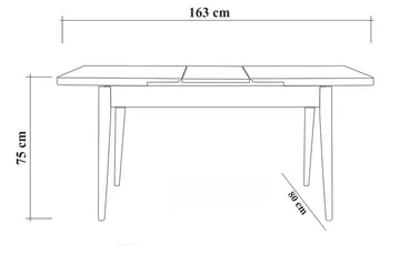 Shundrea Matgrupp 5 delar 75 cm - Valnöt - Möbler - Matplats - Matgrupp & matbord med stolar