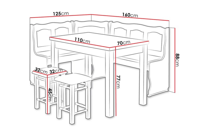 Sialana Matgrupp - Alträ - Möbler - Matplats - Matgrupp & matbord med stolar