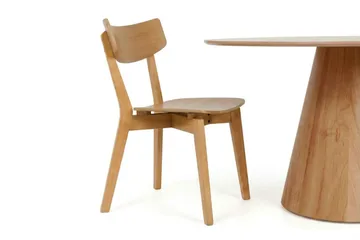Siena Matgrupp 130 cm runt i Ek med 6 Amelia Matstolar - Ek - Möbler - Matplats - Matgrupp & matbord med stolar
