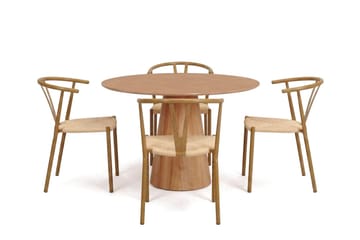 Siena Matgrupp runt 110 cm Ek med 4 Elysia Matstolar - Ek - Möbler - Matplats - Matgrupp & matbord med stolar