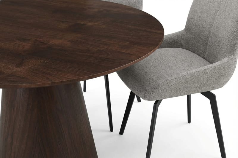 Siena Matgrupp runt 110 cm Rökt Ek med 4 Mora Matstolar - Rökt ek - Möbler - Matplats - Matgrupp & matbord med stolar