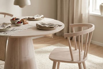 Siena Matgrupp runt 110 cm Vitlaserad med 4 Tyrö Matstolar - Vitlaserad - Möbler - Matplats - Matgrupp & matbord med stolar