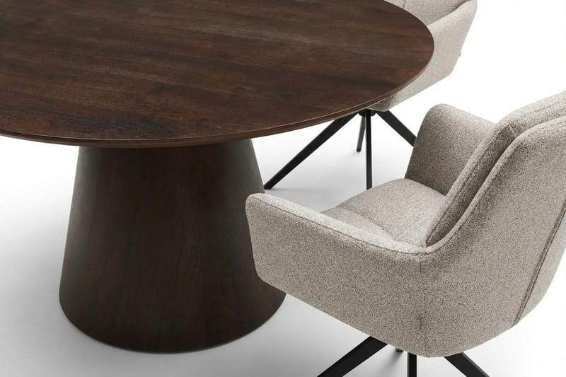 Siena Matgrupp runt 150 cm Rökt Ek med 6 Torsby Matstolar - Rökt ek - Möbler - Matplats - Matgrupp & matbord med stolar