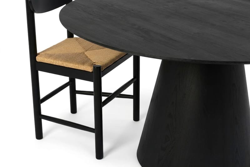 Siena Matgrupp runt 150 cm Svart med 6 Malte Matstolar - Möbler - Matplats - Matgrupp & matbord med stolar