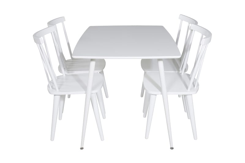 SOBRIDO Matbord 120 cm Vit + 4 COMO Stolar - Möbler - Matplats - Matgrupp & matbord med stolar