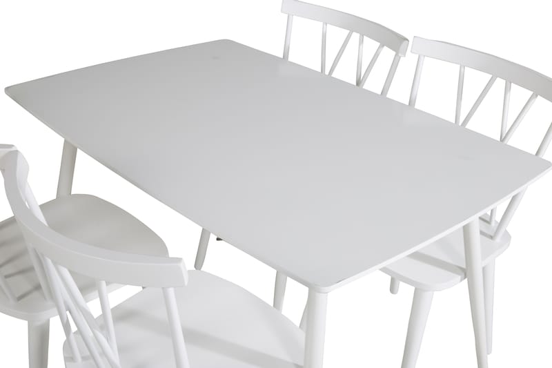 SOBRIDO Matbord 120 cm Vit + 4 COMO Stolar - Möbler - Matplats - Matgrupp & matbord med stolar