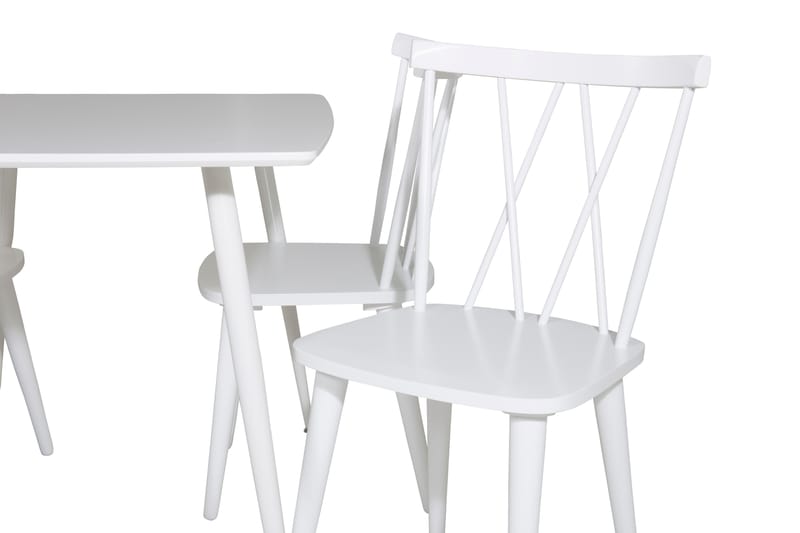 SOBRIDO Matbord 120 cm Vit + 4 COMO Stolar - Möbler - Matplats - Matgrupp & matbord med stolar