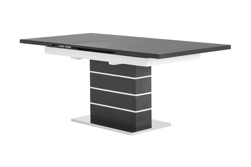 SUNNE Matbord 140 Svart/Vit + 6 GRANÅN Stol Svart - Matgrupp & matbord med stolar
