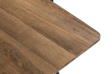 SWEETPO Förlängningsbart Bord 140 Brun+4 NIKOLAS Stol Svart - Möbler - Matplats - Matgrupp & matbord med stolar