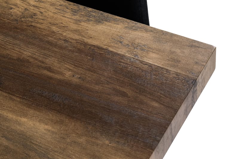 SWEETPO Förlängningsbart Bord 140 Brun+4 NIKOLAS Stol Svart - Möbler - Matplats - Matgrupp & matbord med stolar