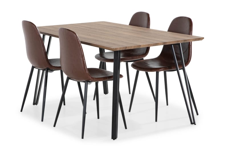 SWEETPO Matgrupp med 4 NIKOLAS Stol - Matgrupp & matbord med stolar