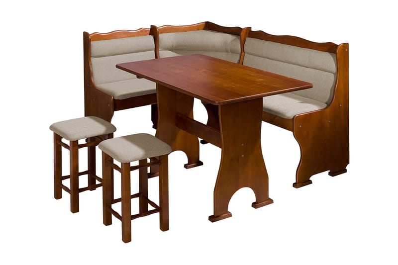 TAVANO Matgrupp Brun - Brun/Beige - Matgrupp & matbord med stolar