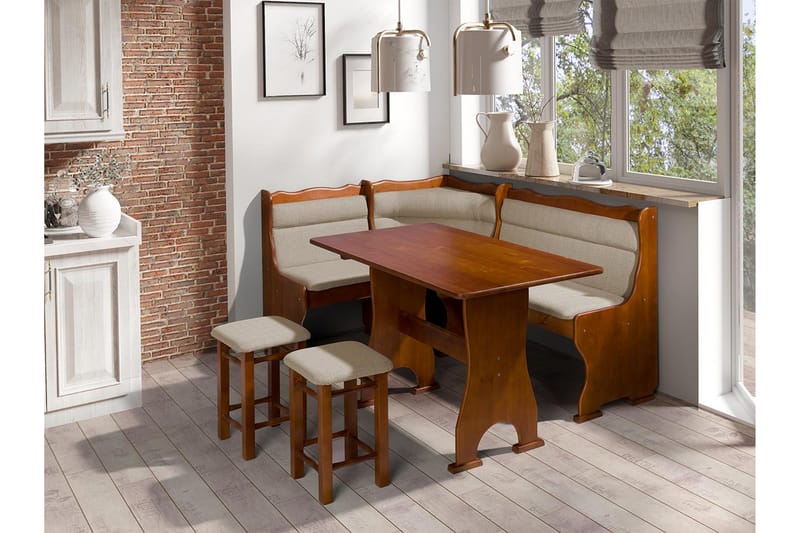 TAVANO Matgrupp Brun - Brun/Beige - Möbler - Matplats - Matgrupp & matbord med stolar