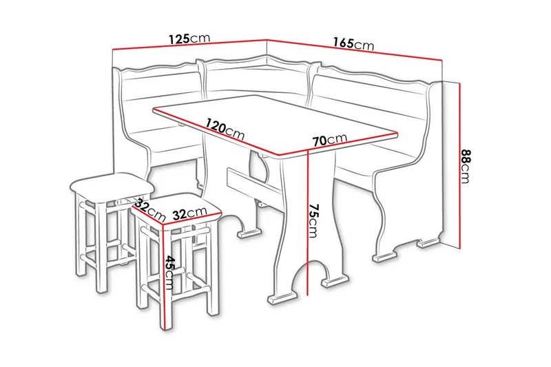 Thars Matgrupp - Brun/Beige - Möbler - Matplats - Matgrupp & matbord med stolar