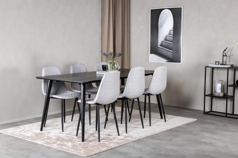 TIEBAS Matgrupp 180 cm + 6 st SOBRIDO Matstolar - Möbler - Matplats - Matgrupp & matbord med stolar