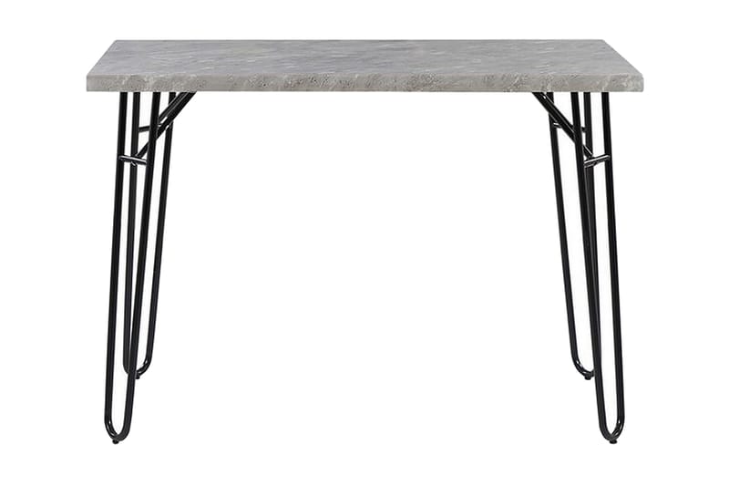TYENNA Matbord 110 cm Grå/Svart + 2 Bänkar - Matgrupp & matbord med stolar