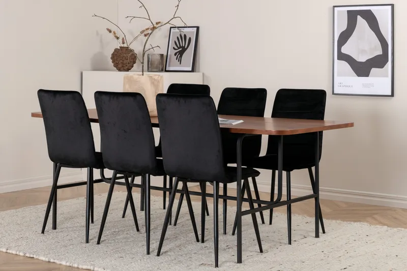 Uno matbord med 6st Windu Lyx matstol - Möbler - Matplats - Matgrupp & matbord med stolar