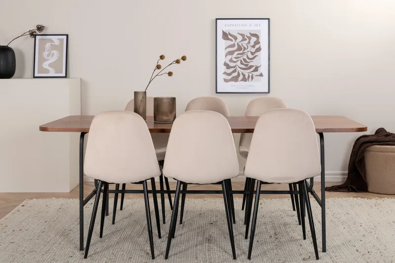 Uno matbord med 6st Polar matstol - Möbler - Matplats - Matgrupp & matbord med stolar